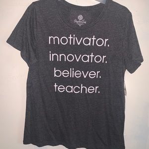 “Motivator, innovator, believer, teacher” t shirt